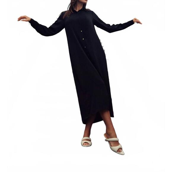 PROFILE NYC Dresses & Skirts - NEW PROFILE NYC flowy pleated shirt dress in black